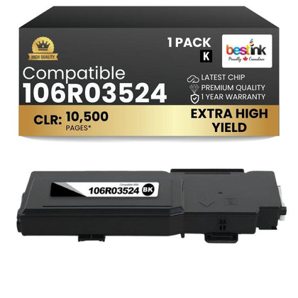 Compatible Xerox 106R03524 Black Toner Cartridge 1 Pack