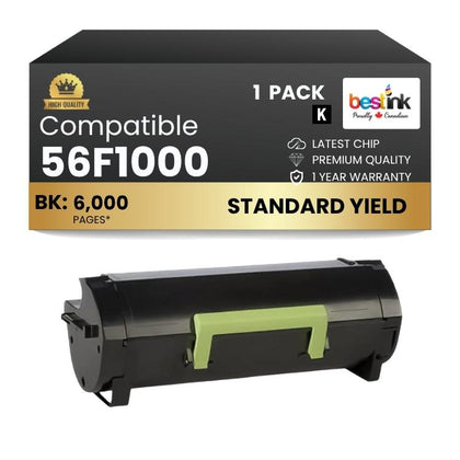 Compatible Lexmark 56F1000 Black Toner Cartridge 1 Pack