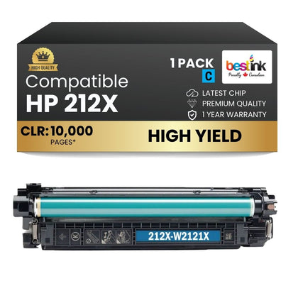 Compatible HP 212X W2121X Cyan Toner Cartridge High Yield