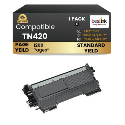 Compatible Brother TN420 Black Toner Cartridge (1 Pack)