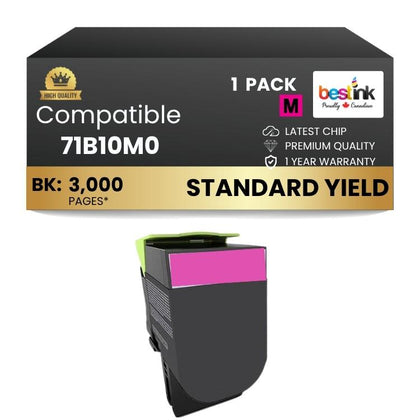 Compatible Lexmark 71B10M0 Magenta Toner Cartridge 1 Pack
