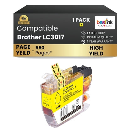 Brother LC3017 Compatibel Ink Cartridge Yellow ( 1 Pack ) High Yield