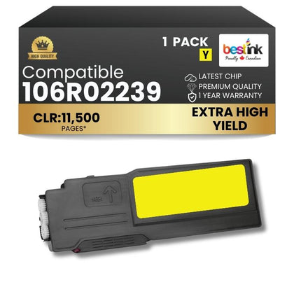 Cartouche de toner noir compatible Xerox 106R01630, 1 paquet