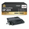 Compatible HP 42X Q5942X Black Toner Cartridge High Yield (1 Pack)