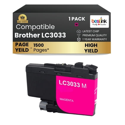 Brother LC3033XXL Compatible Ink Cartridge Magenta ( 1 Pack ) Super High Yield