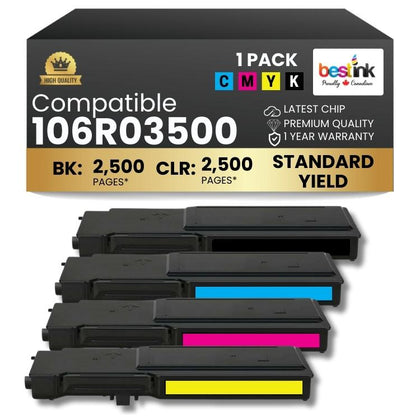 Compatible Xerox 106R03500/106R03501/106R03502/106R03503 BKCMY 4 Pack