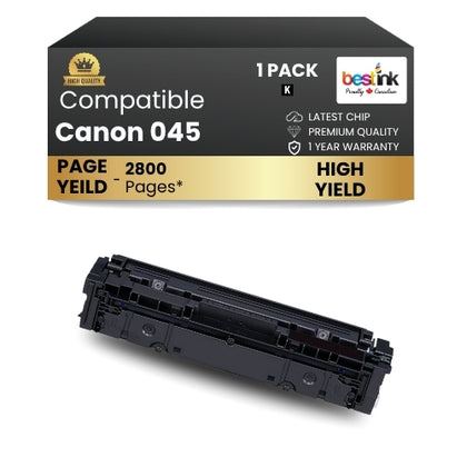 Canon 045 Compatible Toner Cartridge Black (1 Pack ) High Yield