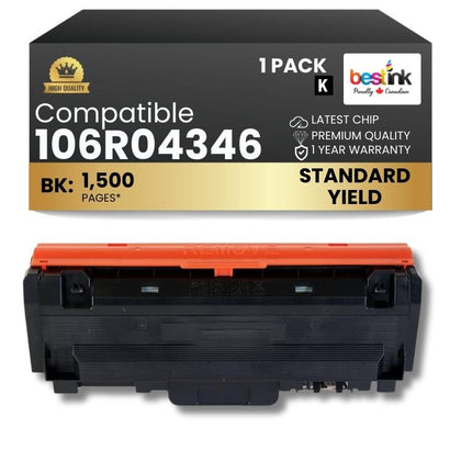 Compatible Xerox 106R04346 Black Toner Cartridge  1 Pack