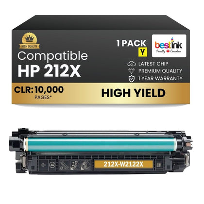 Compatible HP 212X W2122X Yellow Toner Cartridge High Yield