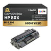 Compatible HP 80X CF280X Black Toner Cartridge High Yield (1 Pack)