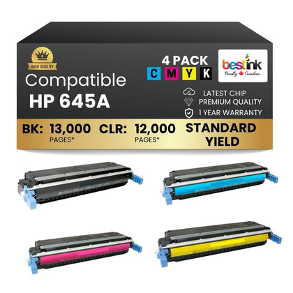 Compatible HP 645A Toner Cartridge Combo BK/C/M/Y