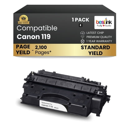 Canon 119 Compatible Toner Cartridge Black ( 1 Pack ) Standard Yield