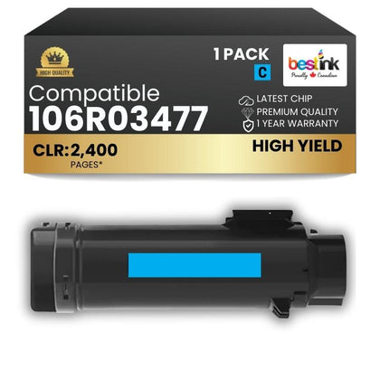 Compatible Xerox 106R03477 Cyan Toner Cartridge  1 Pack