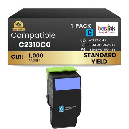 Compatible Lexmark C2310C0 Toner Cartridge Cyan