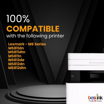 Compatible Lexmark  52D1X00 Black Toner 4 Pack