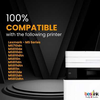 Compatible Lexmark  52D1H00 Black Toner 2 Pack