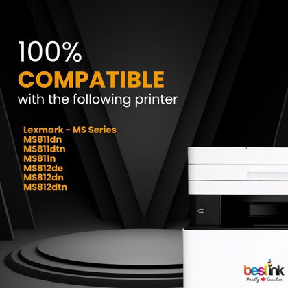 Compatible Lexmark  52D1X00 Black Toner 2 Pack