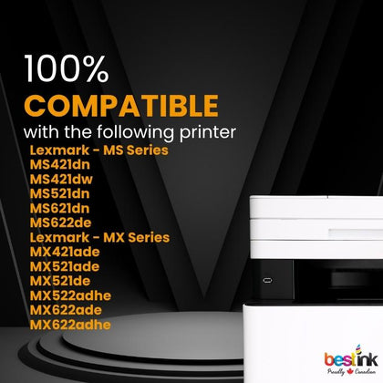Compatible Lexmark  56F1X00 Black Toner Cartridge 2 Pack