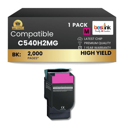 Compatible Lexmark  C540H2MG Magenta Toner Cartridge 1 Pack