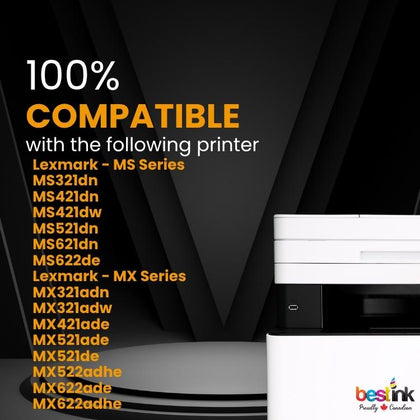 Compatible Lexmark 56F1000 Black Toner Cartridge 2 Pack