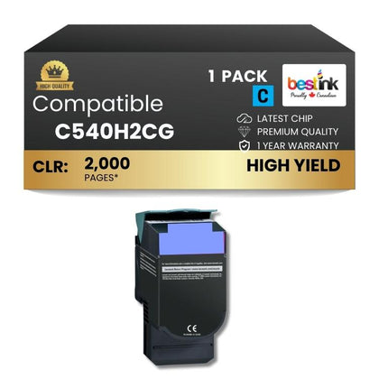Compatible Lexmark  C540H2CG Cyan Toner Cartridge 1 Pack