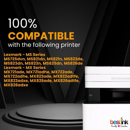 Compatible Lexmark 58D1H00 Black Toner Cartridge 2 Pack