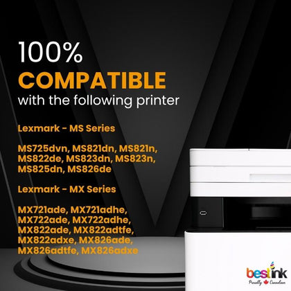 Compatible Lexmark  50F1H00 Black High Yield Capacity Toner 4 Pack