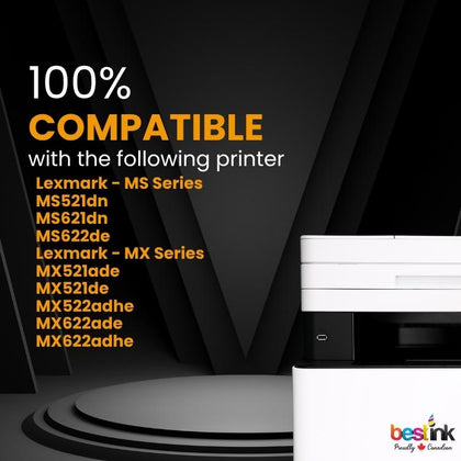 Compatible Lexmark  56F1U00 Black Toner Cartridge 2 Pack