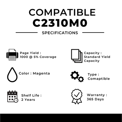 Compatible Lexmark C2310M0 Magenta Toner Cartridge