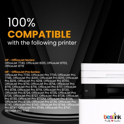 HP 952XL Compatible Ink Cartridge BK/C/M/Y ( 4 Pack ) High Yield