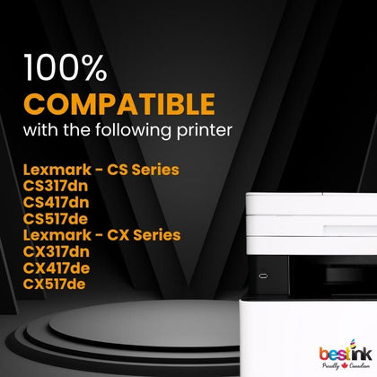 Compatible Lexmark 71B10K0/71B10C0/71B10Y0/71B10M0/ Toner Cartridge 4 Pack