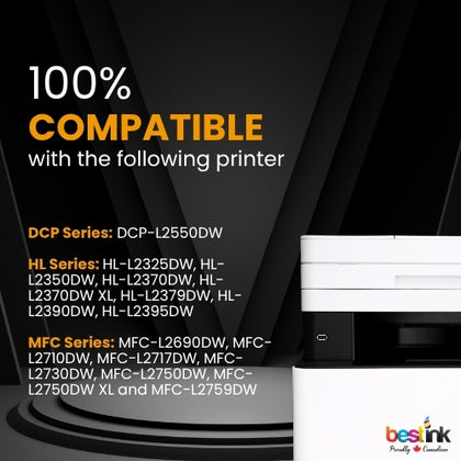 Compatible Brother TN760 DR730  2 Toner Cartridge & 1 Drum Unit( Combo )Black High-Yield ( 2 Pack )