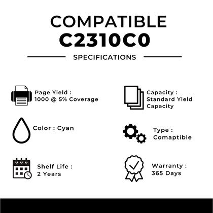 Compatible Lexmark C2310C0 Cyan Toner Cartridge