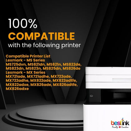 Compatible Lexmark 58D1H00 Black Toner Cartridge 1 Pack