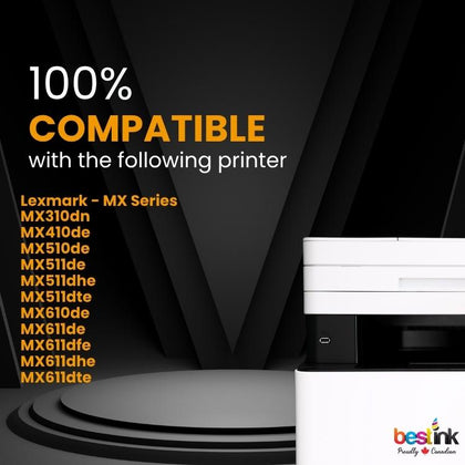 Compatible Lexmark  60F1000 Black Toner Cartridge 2 Pack