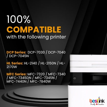 Compatible Brother TN360 Black Toner Cartridge (4 Pack)
