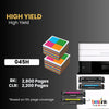 Canon 045H Combo Compatible Toner Cartridge High Yield 4 Pack ( Black, Cyan, Magenta, Yellow)