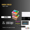 Canon 045H Combo Compatible Toner Cartridge High Yield 5 Pack (2 Black,1 Cyan,1 Magenta,1 Yellow)