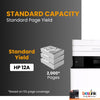 Compatible HP 12A Q2612A Black Toner Cartridge (2 Pack)