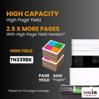 Brother TN339BK Compatible Black Toner Cartridge Extra High Yield ( 1 Pack )