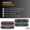 Canon 045H Combo Compatible Toner Cartridge High Yield 4 Pack ( Black, Cyan, Magenta, Yellow)