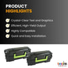 Compatible Lexmark  58D1000 Black Toner Cartridge 2 Pack