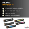 Compatible HP 125A CB540A CB541A CB542A CB543A Toner Cartridge Combo 2BK/C/M/Y( 5 Pack)