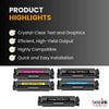 Canon 045H Combo Compatible Toner Cartridge High Yield 5 Pack (2 Black,1 Cyan,1 Magenta,1 Yellow)