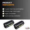 Compatible Lexmark  62D1000 Black Toner Cartridge 2 Pack