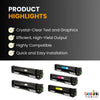 HP 201X Compatible Toner Cartridge Combo High Yield 2BK/C/M/Y (5 Pack)