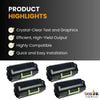 Compatible Lexmark  52D1000 Black Toner 4 Pack