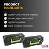 Compatible Lexmark 58D1H00 Black Toner Cartridge 2 Pack