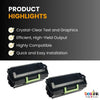 Compatible Lexmark  52D1000 Black Toner 2 Pack