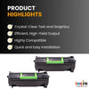 Compatible Lexmark  56F1U00 Black Toner Cartridge 2 Pack